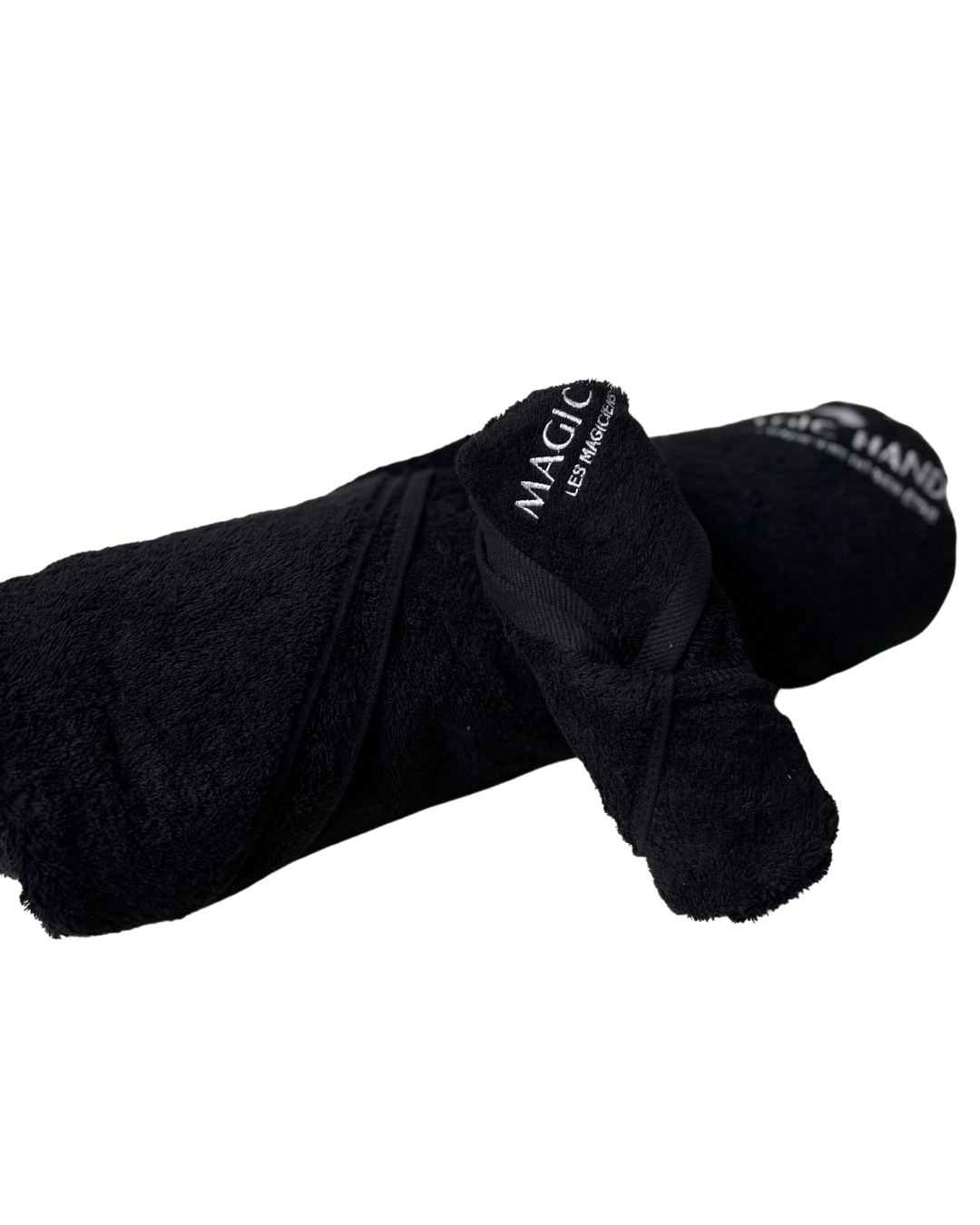 🖤 Lot de 2 Serviettes Premium Noires – 100% Coton 600gsm